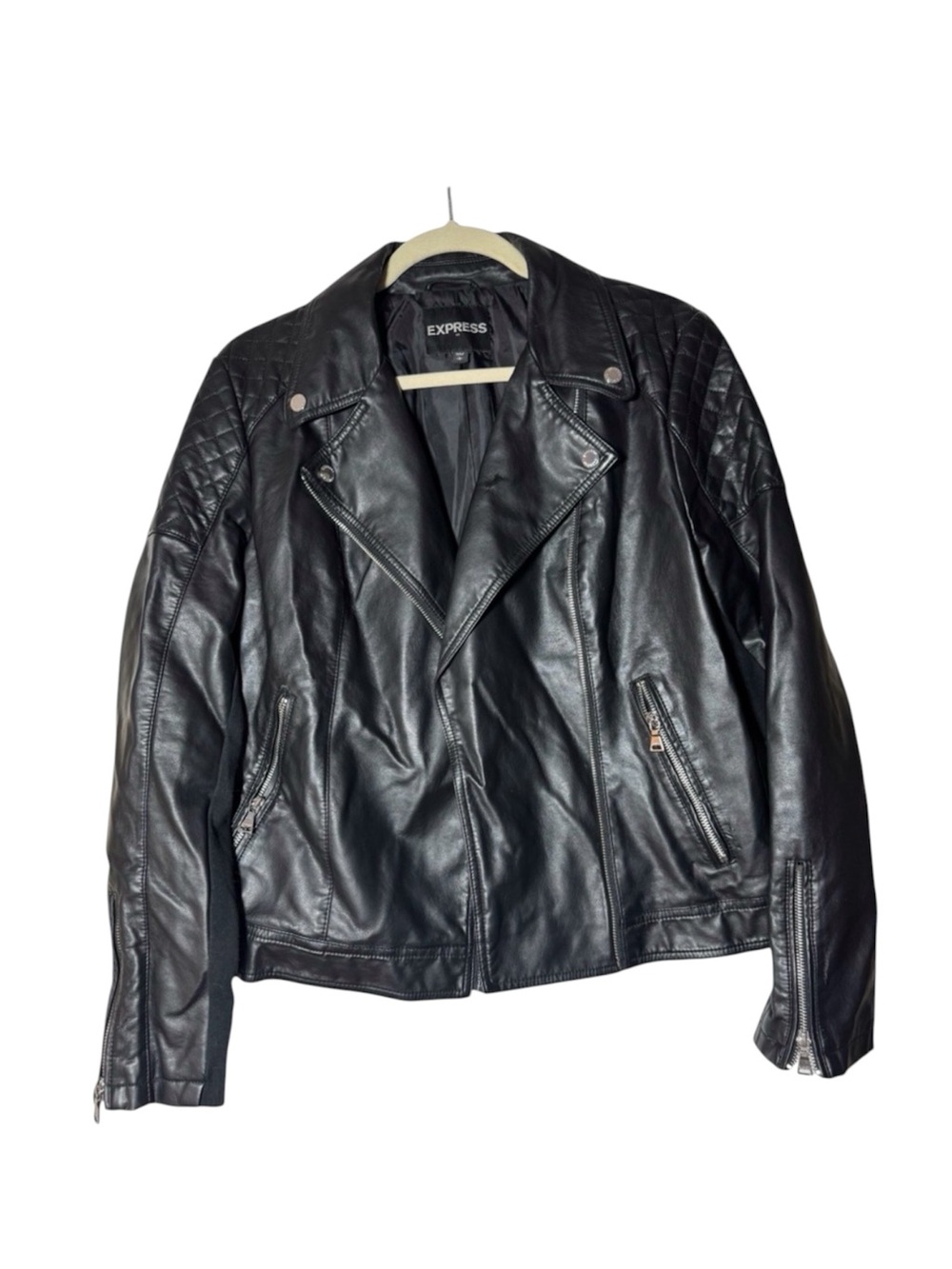 Express Women’s Moto Faux Leather Moto Jacket Size L